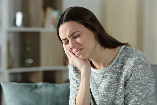 woman with a toothache