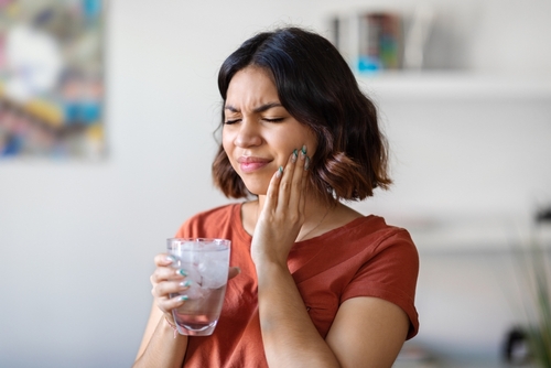 woman with a toothache
