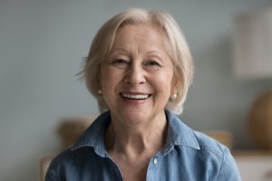 elder woman smiling