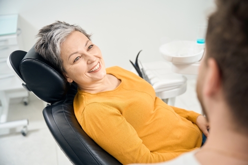 woman at dentist office
